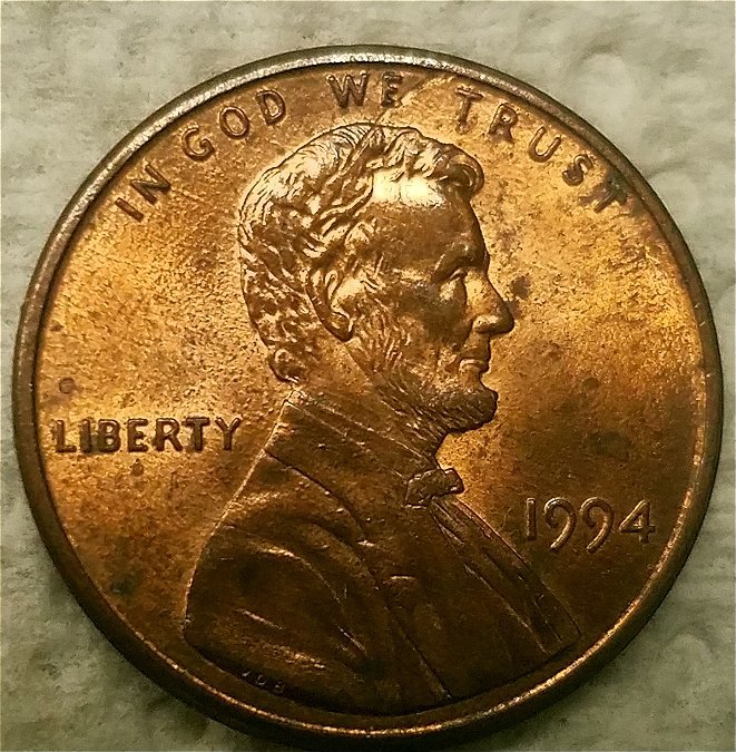 1994-P-Lincoln-Cent-Struck-Through-Spike-Head?
